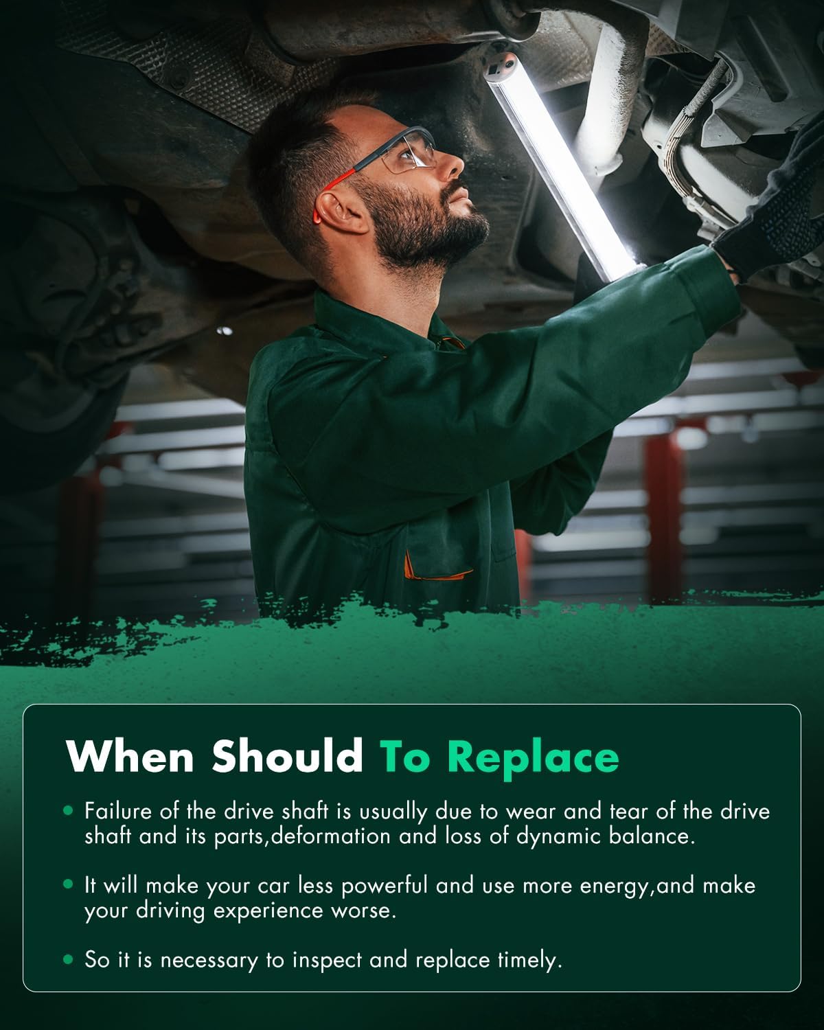 SCITOO 37.58"-40.93" Front Driveshaft Assembly Drive Shaft Prop Shaft Fit For Ford For F-250/For F-350/For F-450/For F-550 Super Duty 2017-2022, 4WD, Replace OE 938-293, 938293