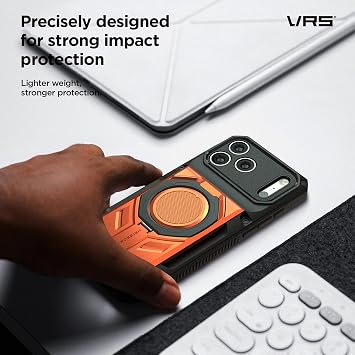 Damda Glide Hybrid iPhone 18 Pro Max Case, Shockproof, Card Storage, Stand Ring, Durable, Smartphone Case, Compatible with iPhone 18 Pro Max, Tactical Olive