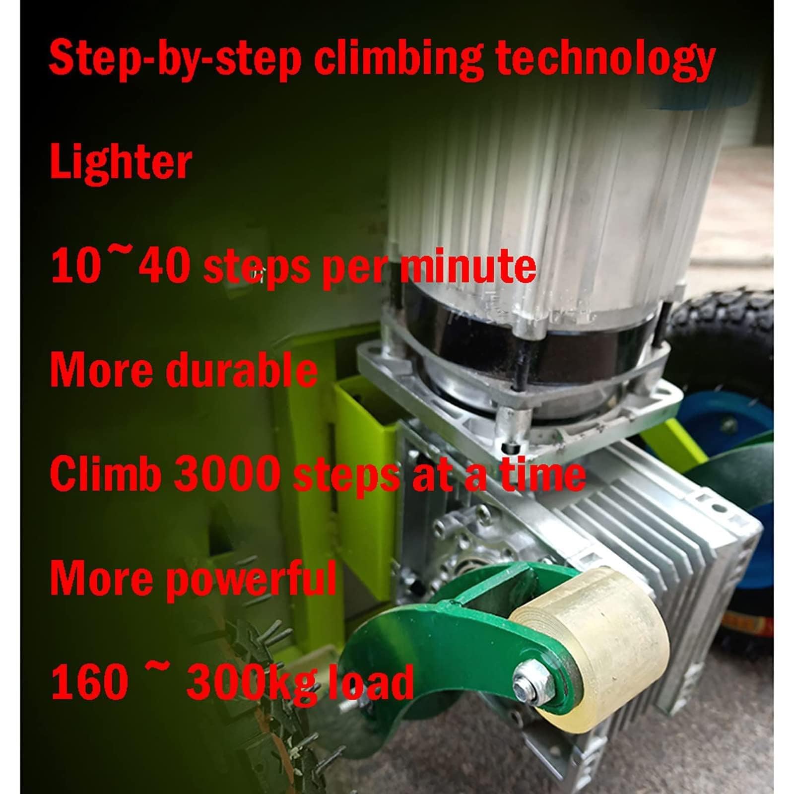 Diable électrique pliable 1200 W avec batterie amovible de 48 V, capacité de charge de 250 kg, diable portable pour un transport facile des escaliers