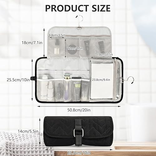 Miniatura 4 de During Co - Neceser para hombre, bolsa organizadora de artículos de tocador colgantes, bolsa de lavado, kit de afeitado, resistente al agua, bolsa