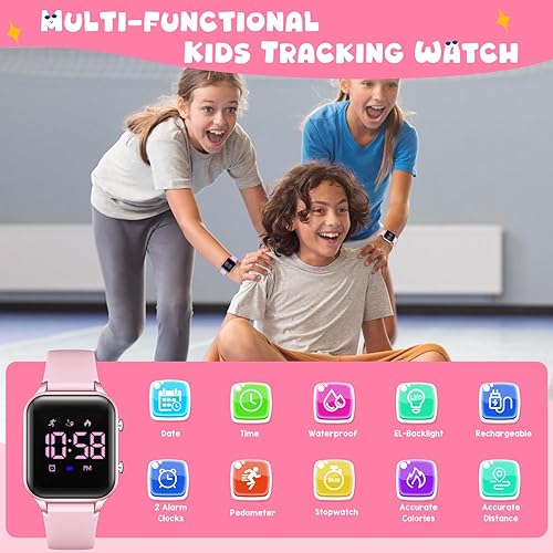 Miniatura 2 de Kids Digital Watches for Boys Girls, Sports Watch with Fitness Tracker, Pedometer, Alarm Clocks, Stopwatch, No App Needed Waterproof Kids Watch