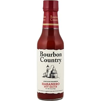 Bourbon Country Habanero Hot Sauce | Made with Habanero Peppers & Authentic Kentucky Bourbon | All Natural, No Preservatives | Sweet & Heat Gourmet Hot Sauce | 5 oz.