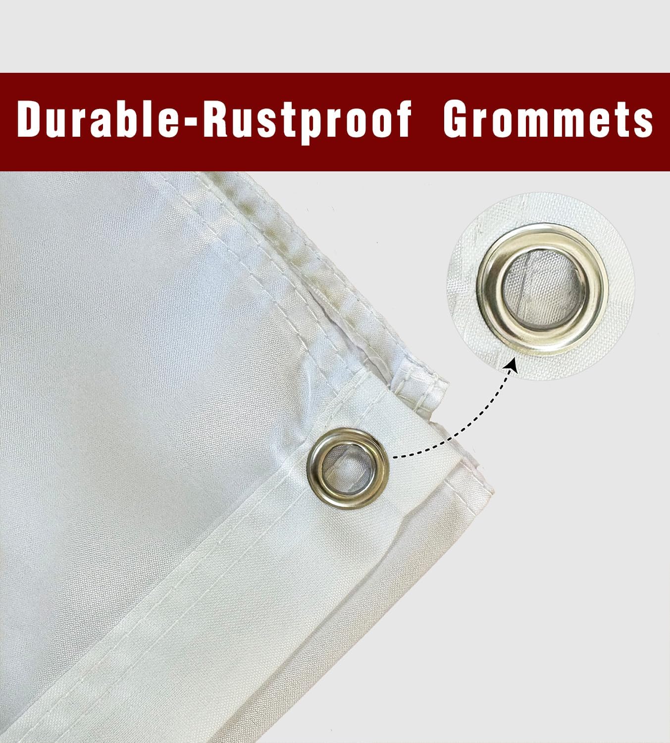 Just Married Flag Banner Outdoor Indoor Decoration Flag 3x5 FT Double Stitched Polyester with Brass Grommets (White) - Image 5