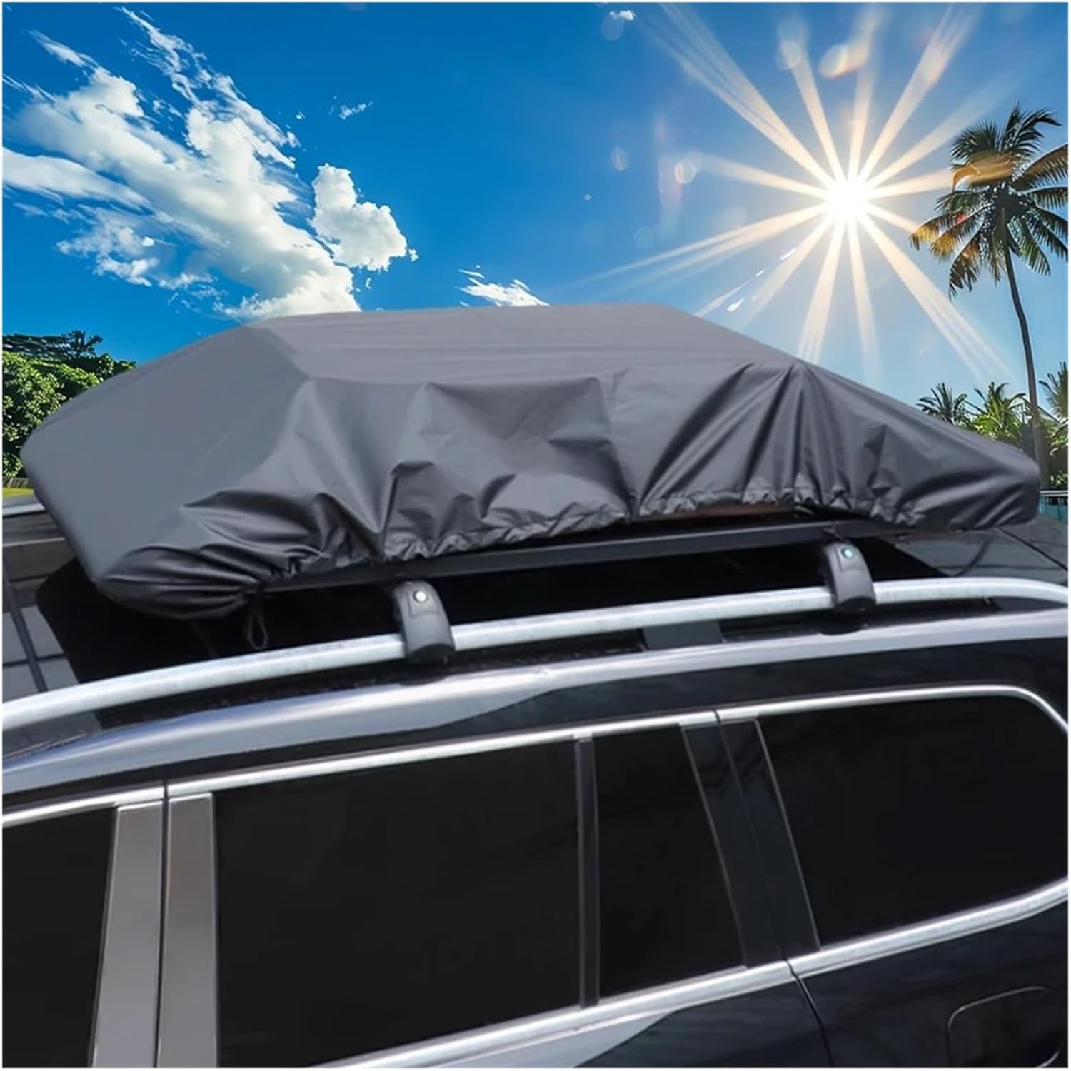 Heavy-Duty Roof Bars Waterproof Car Roof Rack Cover 210D Oxford Cloth 170/190/230/270x145cm Off-Road SUV Automobile Luggage Cargo Bag Rain