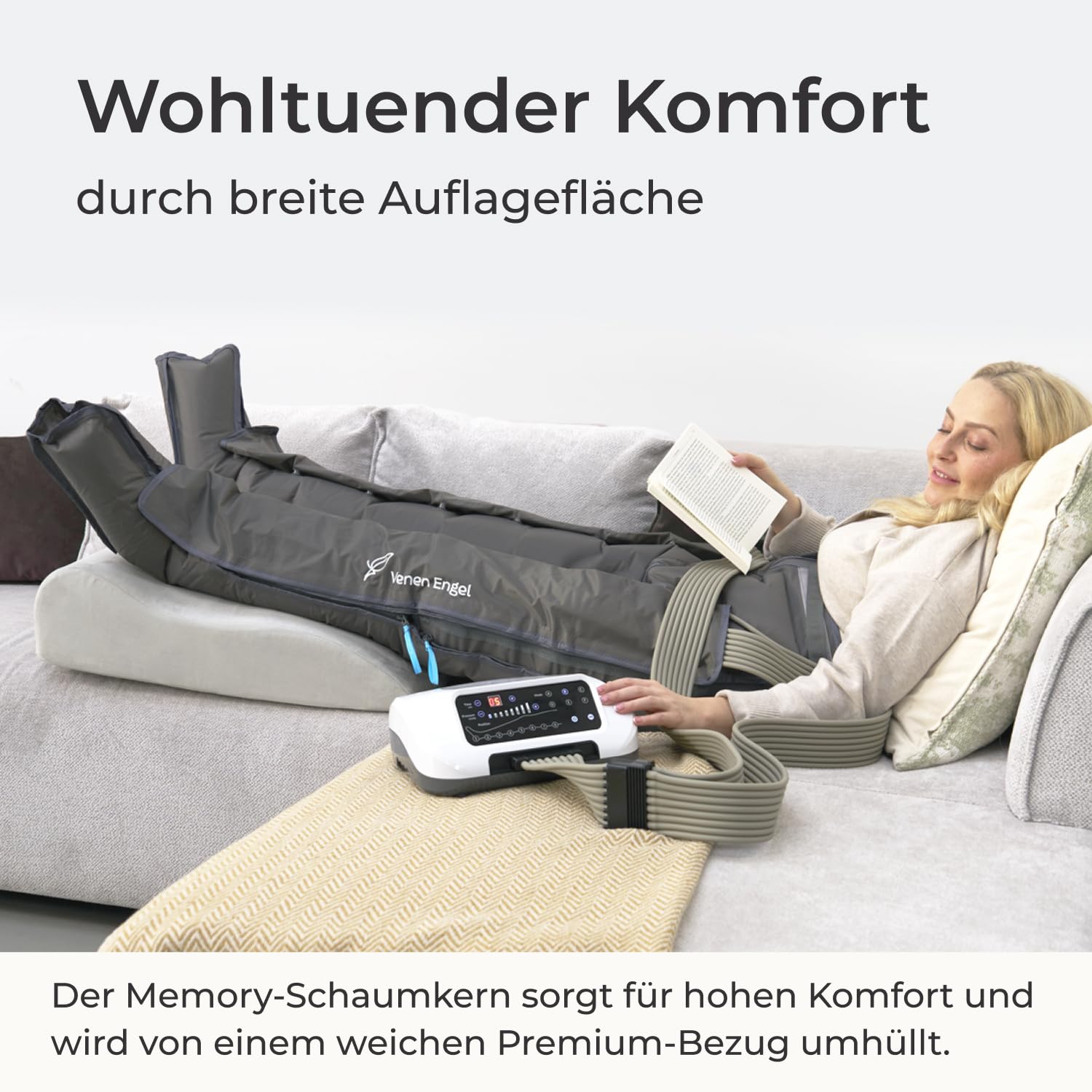 Venen Engel Venen Comfort - Cojín para piernas y rodillas (fabricado en Alemania)