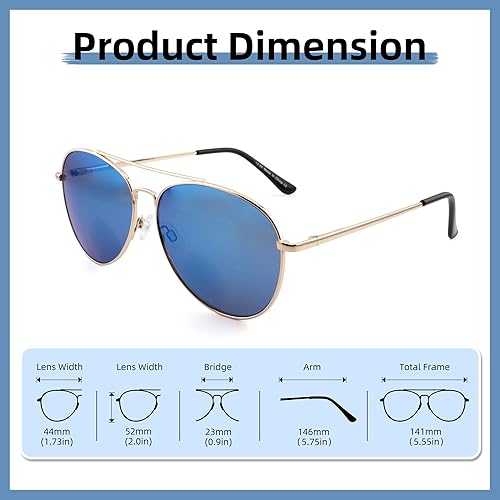 Miniatura 5 de Gafas de sol bifocales clásicas, gafas de lectura de metal Command Aviator para hombres y mujeres