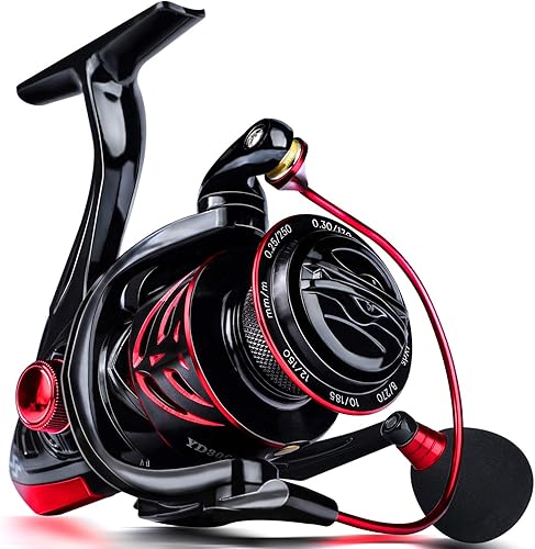 Sougayilang Carrete giratorio, carrete de pesca BB inoxidable 12+1, ultra suave, potente, marco de grafito ligero, carrete de aluminio CNC para agua