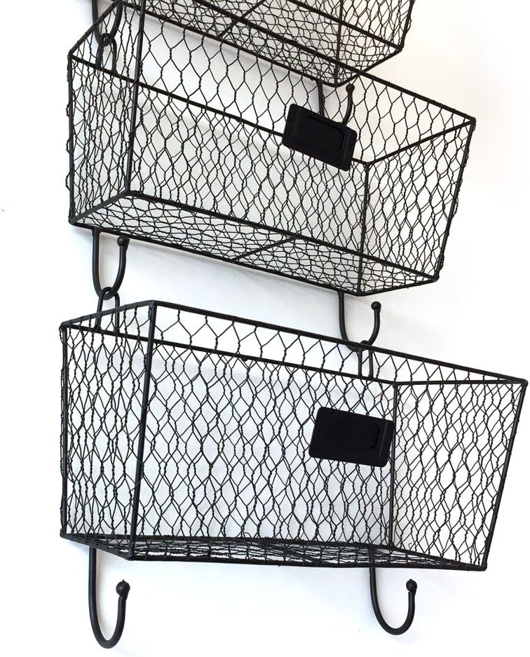 Buy Wall Mounted Wire Hanging Basket, 3 Tier Metal Wall Storage Basket