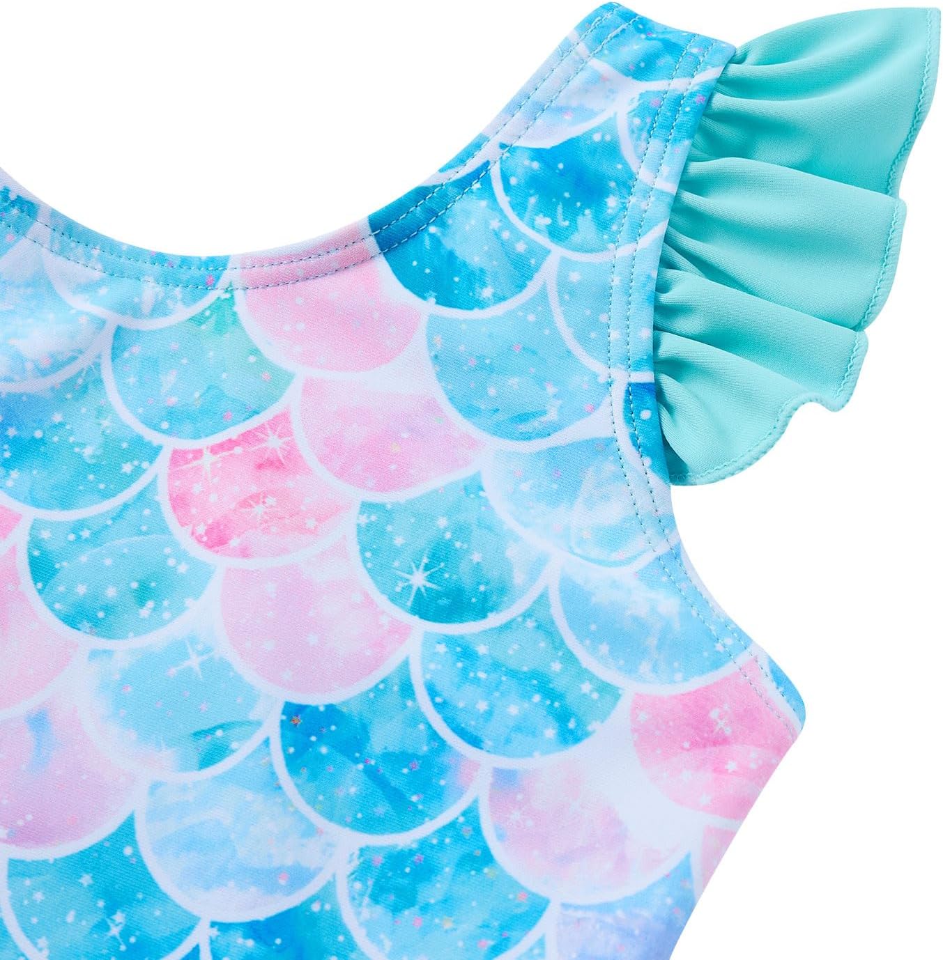 Vieille Toddler Little Girls One Piece Swimsuits Ruffles Bathing Suits Mermaid Dinosaur Swimwear 2-7T - Image 4