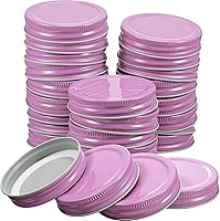 Vista 9 de Chuangdi 30 paquetes de tapas para tarros Mason a granel, tapas de boca regular para conservas, a prueba de fugas, tapas sólidas de almacenamiento