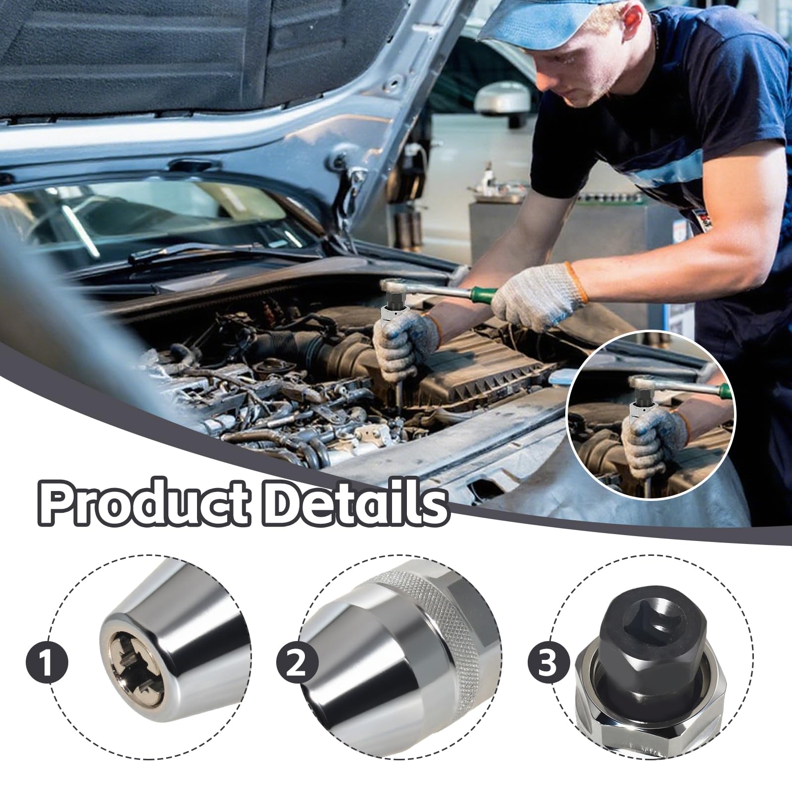 3/8 Stehbolzen Ausdreher,Bolzenausdreher Stehbolzenausdreher zum Entfernen für 1/4 bis 1/2 Zoll (6-13 mm) von Rostigen Lackierten Beschädigten und Gebrochenen Bolzen