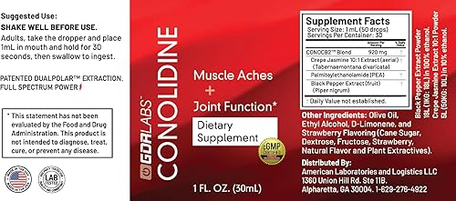 Miniatura 2 de Suplemento dietético Conolidine Regular Strength Relief Support - Producto Oficial