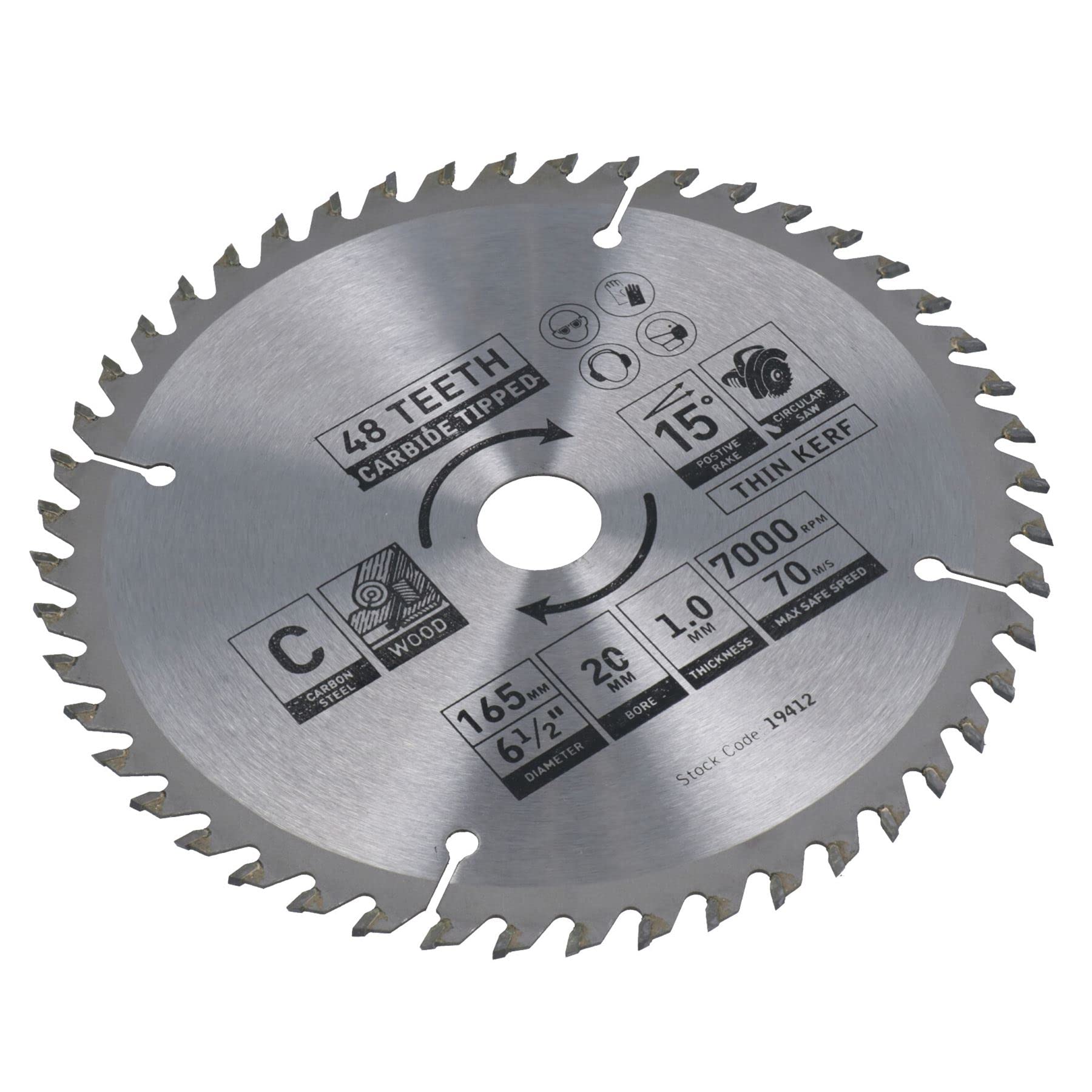 Brzeszczot do piły tarczowej 165 mm x 16 / 20 mm 48 zębów TCT tarcza tnąca drewno 5 szt
