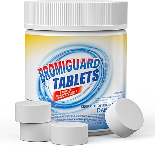 Tabletas de bromo de 1 pulgada y 1.2 libras para bañera de hidromasaje de spa, desinfectante químico bromante para spas, jacuzzis o piscinas