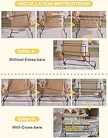 Vista 5 de Yedio Platos de porcelana de 14 pulgadas Yedio Bandeja para servir de 3 niveles