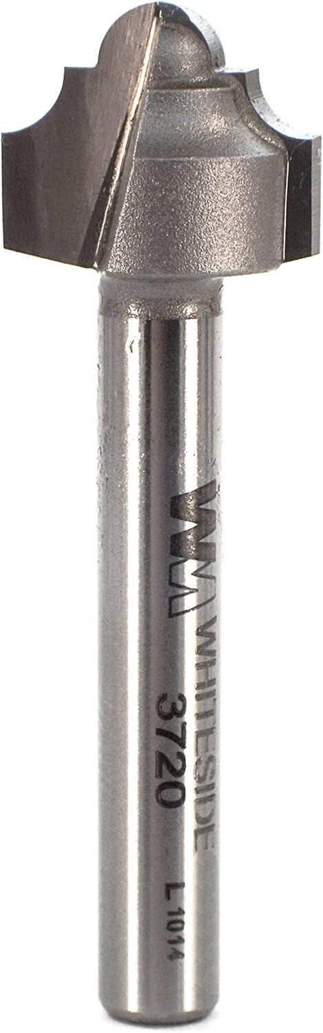 Whiteside Router Bits 3720 Classical Round Bottom Bit with 1/8-Inch Radius, 5/8-Inch Large Diameter and 1/2-Inch Cutting Length