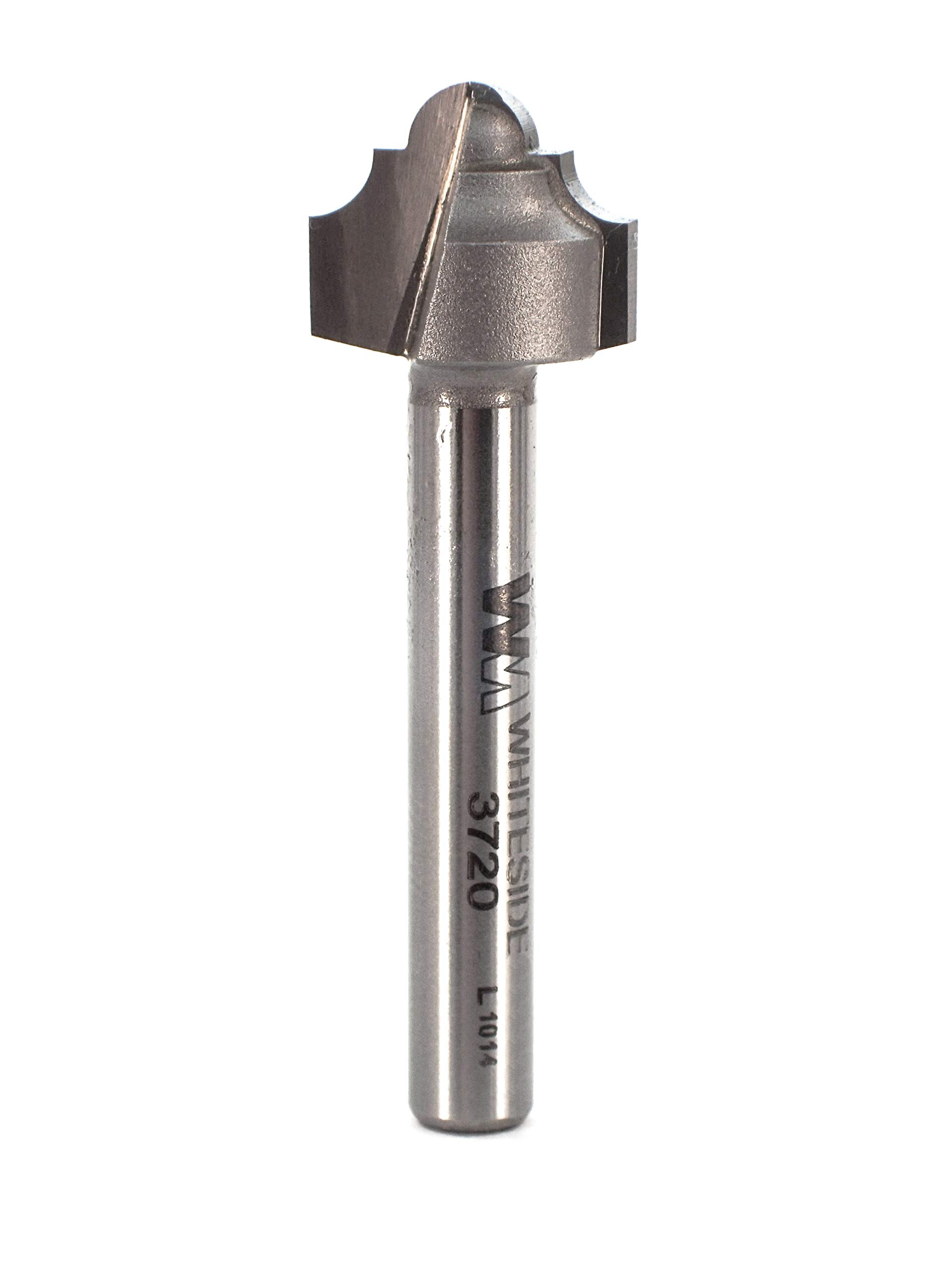 Whiteside Router Bits 3720 Classical Round Bottom Bit with 1/8-Inch Radius, 5/8-Inch Large Diameter and 1/2-Inch Cutting Length