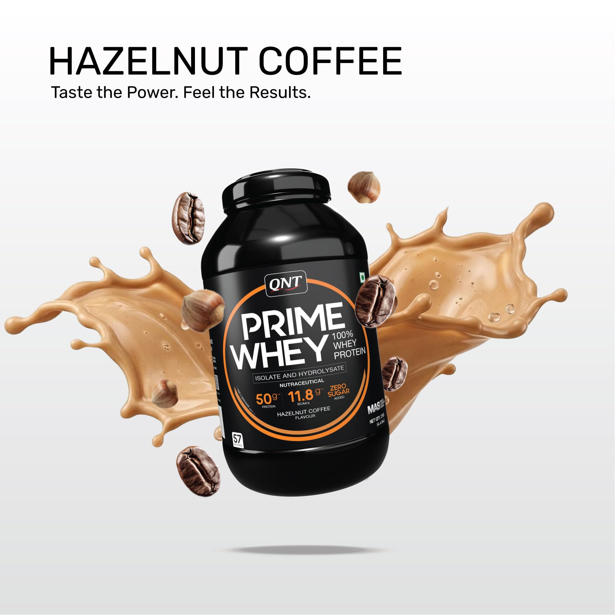 QNT Prime Whey Protein Powder – Hazelnut Coffee | 25g Protein Per Scoop | Whey Isolate, Concentrate & Hydrolysate Blend | 52 Servings | Muscle Growth, Recovery & Strength | 2kg — Amazon image 8