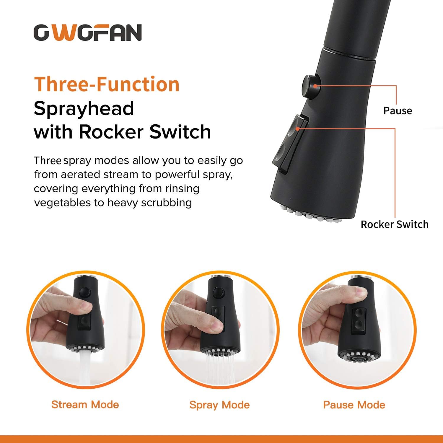 Touch Kitchen Faucet with Pull Down Sprayer Stainless Steel Kitchen Sink Faucets with Pull Out Sprayer Faucets for Kitchen Sinks Matte Black - - 