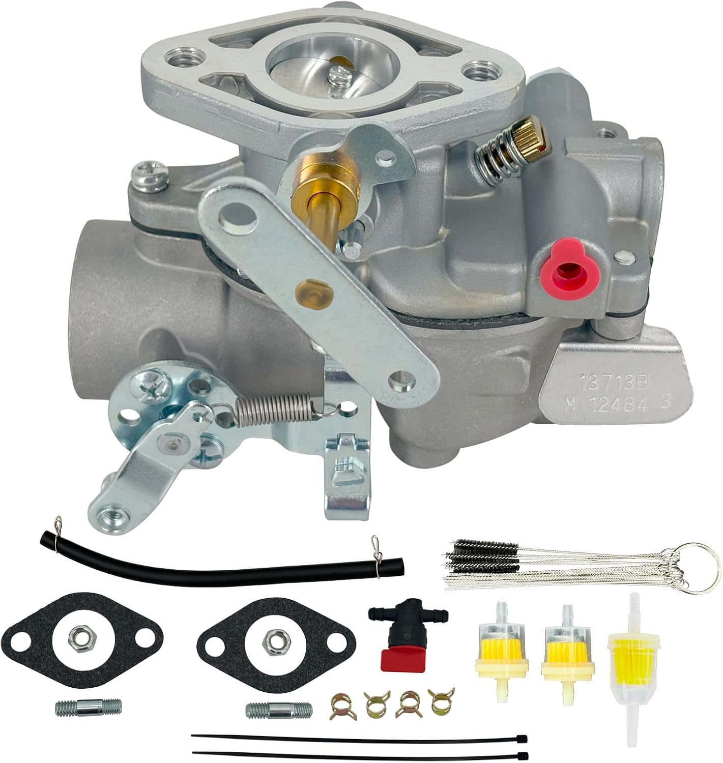 13713B Carburetor With Accessories for Zenith LINCOLN Welder SA-200 SA-250 Blackface Electric Idler,Gas Powered Carb; For F-162 F-163 Used On Bobcats Continental Engines Replace 13713 14544 M-12484-3