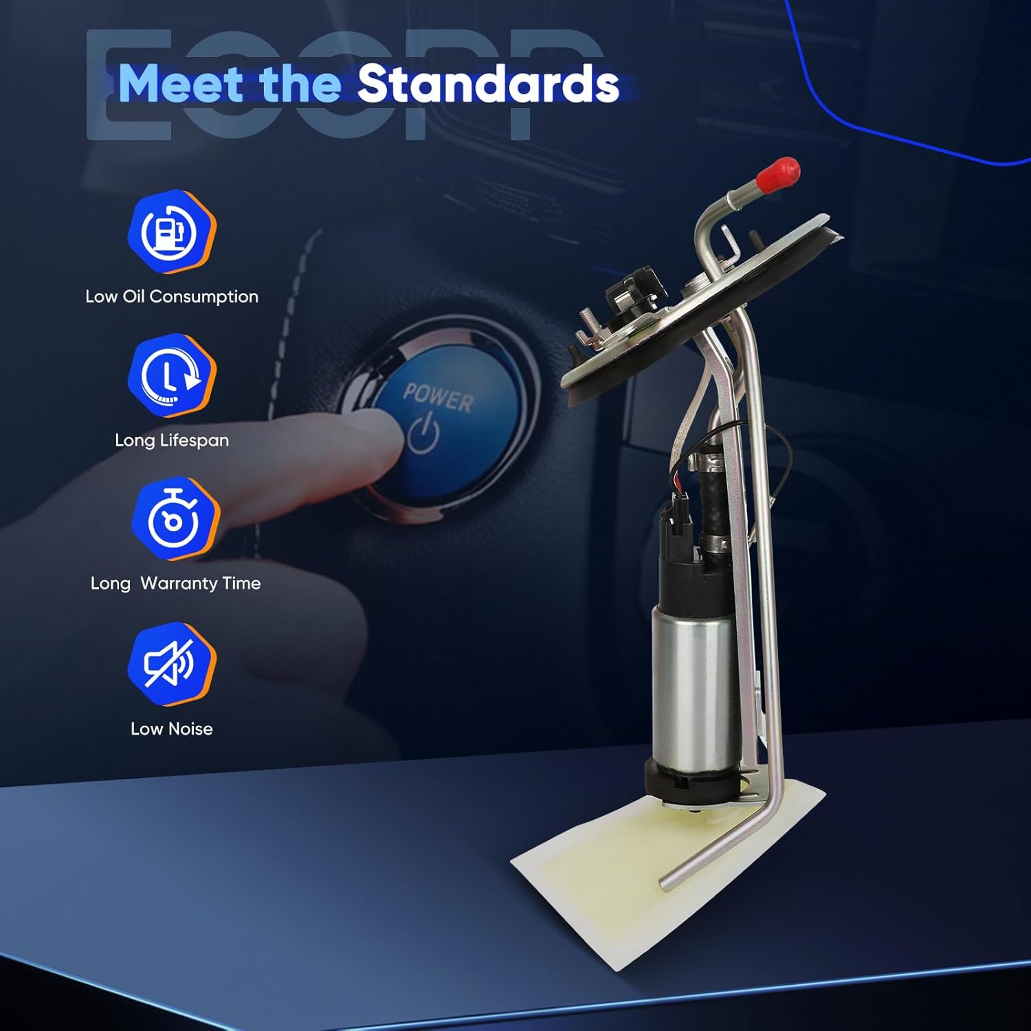 ECCPP Electric Fuel Pump Assembly Replacement E8351H Compatible with Honda Accord 1994-1995 L4 2.2L Petrol, w/Sending Unit