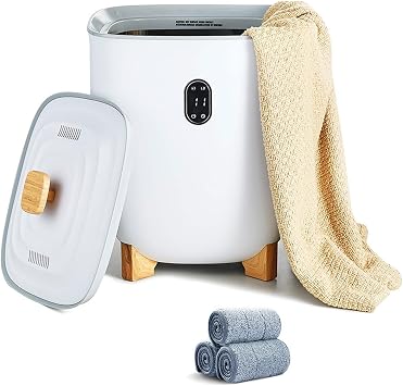 Towel Warmer Bucket,25L Hot Towel Warmers with LED Display,Auto Shut Off Towel Heating Cabinet with Adjustable Timer,Fits 2 Towels, Bathrobes, Blankets,for home,bathroom