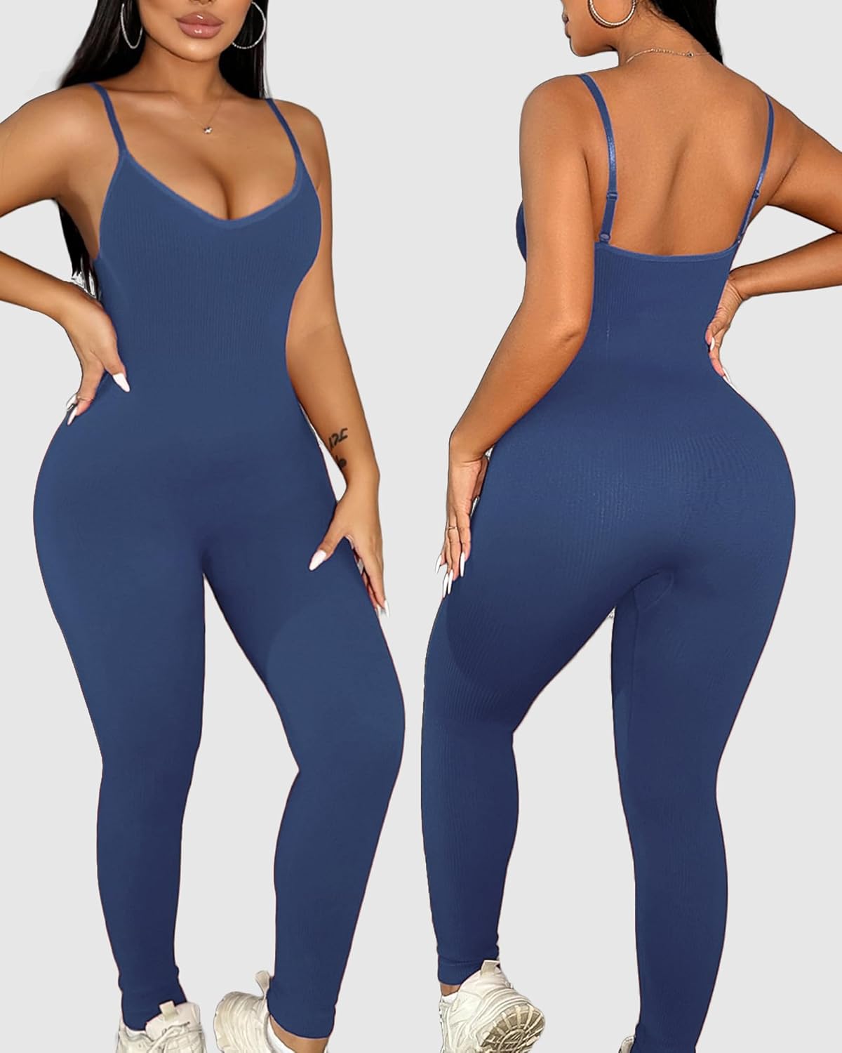 Workout Jumpsuits for Women Gym Clothes Bodycon Jumpsuit One Piece Bodysuit Outfits Romper Yoga Body Suit Tight Onesie - Image 5