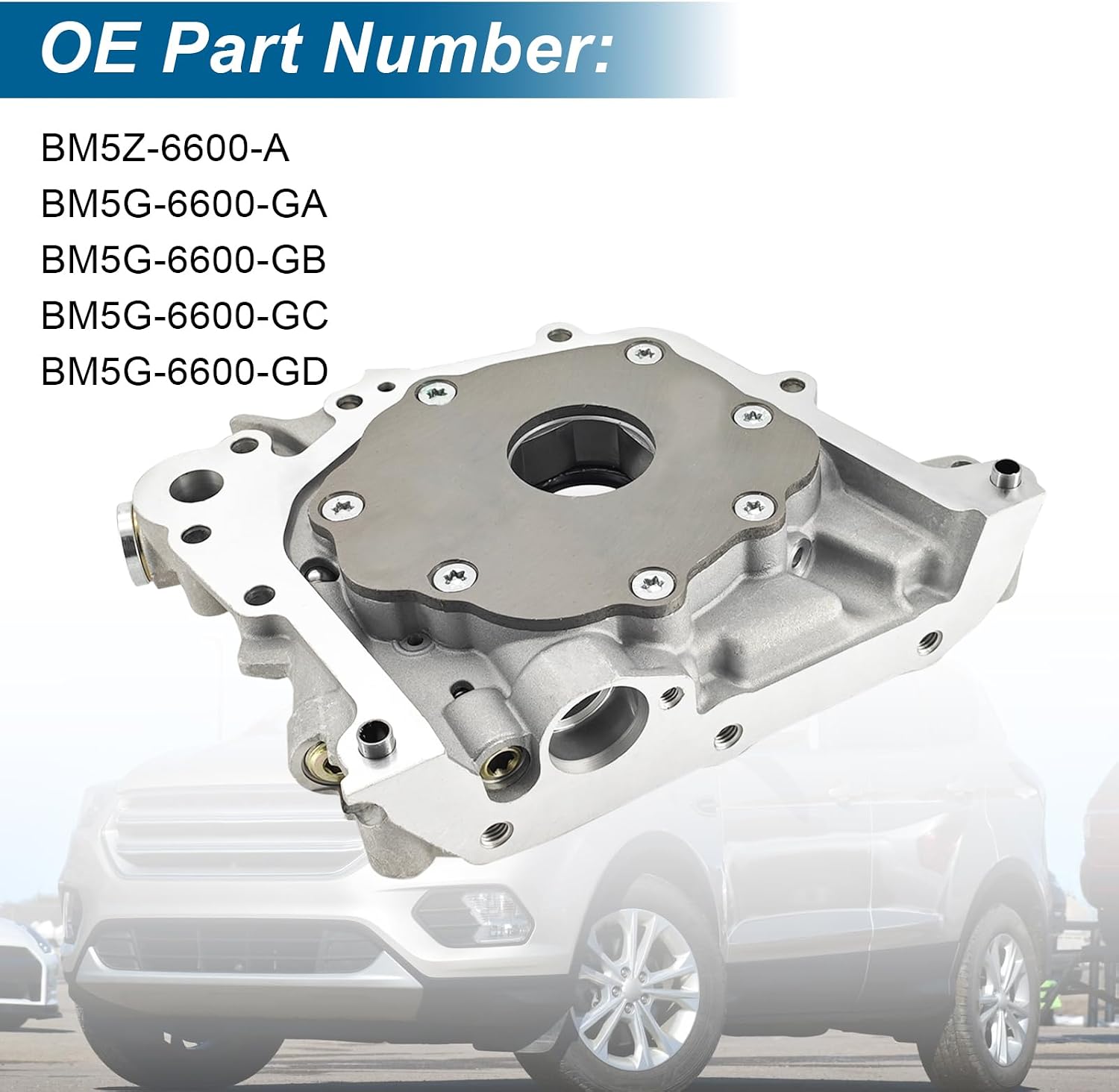 BM5Z-6600-A Engine Oil Pump Assembly Compatible with Ford Escape Fiesta Fusion Transit Connect 1.5L 1.6L 2013-2020 | Replace# BM5G-6600-GB BM5G-6600-GC BM5G-6600-GD