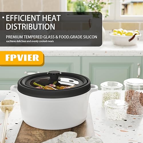 Miniatura 2 de Cubierta plegable para salpicaduras de microondas, tapa de silicona ventilada y vidrio con mango de fácil agarre, se adapta a platos y cuencos de 6