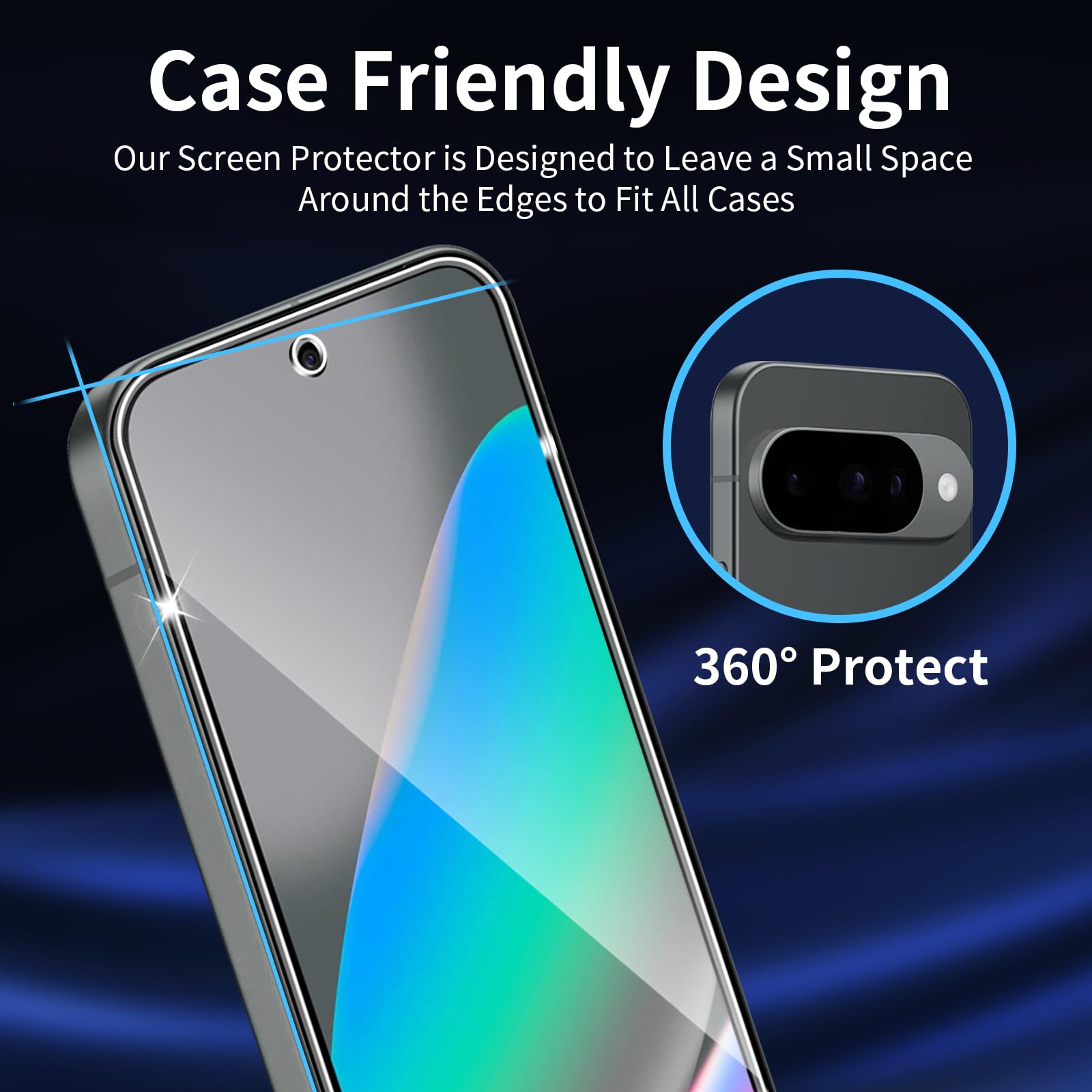 Verre Trempé Pour Google Pixel 10, [3+3 Pièces] Vitre Protection écran Protection Camera, 9H Dureté Ultra HD Anti Rayures Film Protection écran, Avec Outil D'alignement Facile