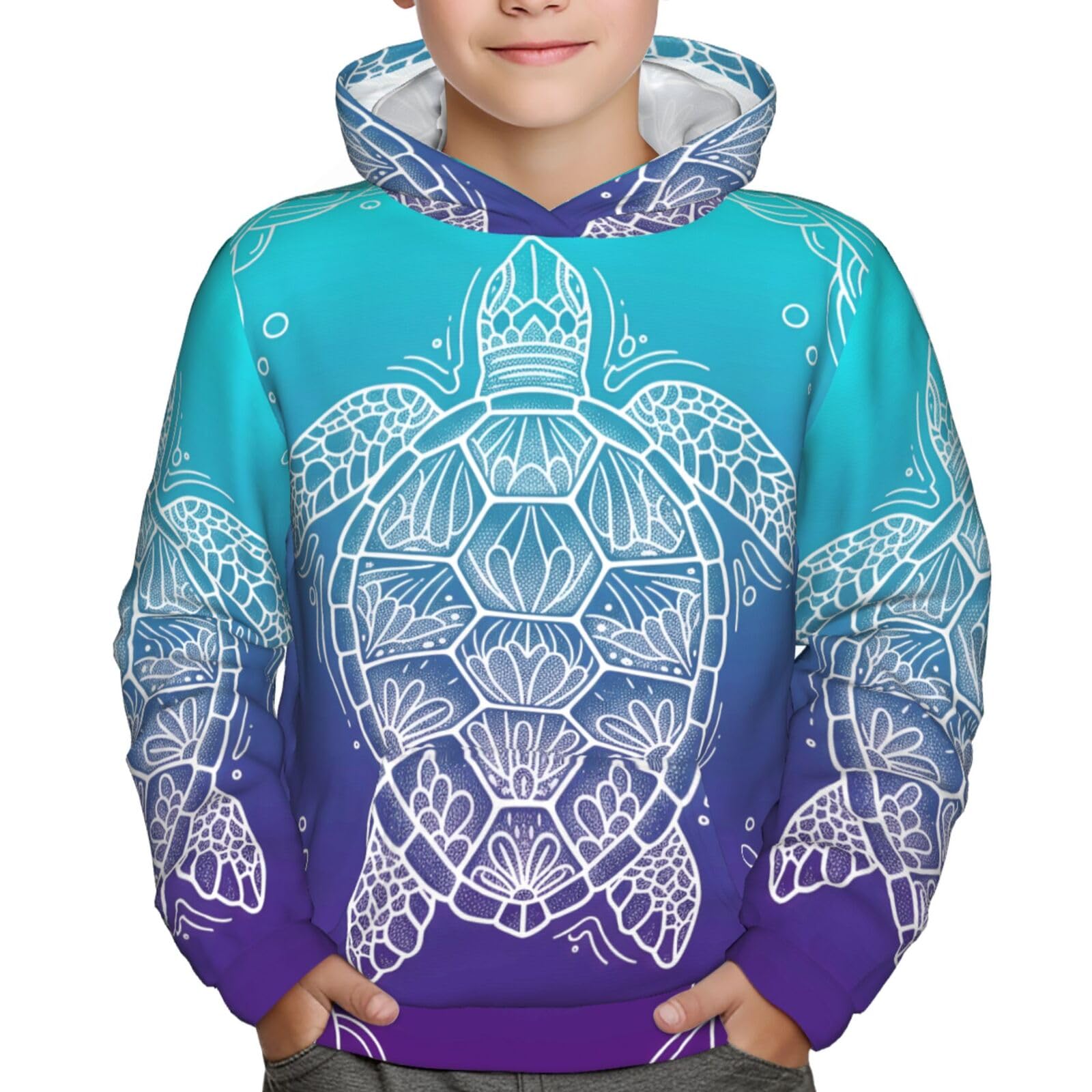 Dujiea Hoodies Hoody Pullover Sweatshirts with Pockets for Girls Boys Youth