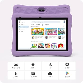 Plimpton Kids Tablet Android 15, 10 inch with Google Kids