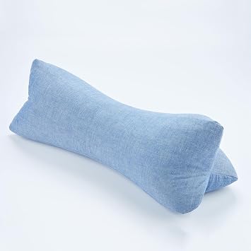 Dog Bone Pillow Neck Support Pillow Buckwheat Hulls Adjustable Roll Pillow Cervical Pillow, Travel Pillow Lumbar Pillow,Double Pillowcase And Zipper Design, Soft Fabic Better Breathable 16*5 inches
