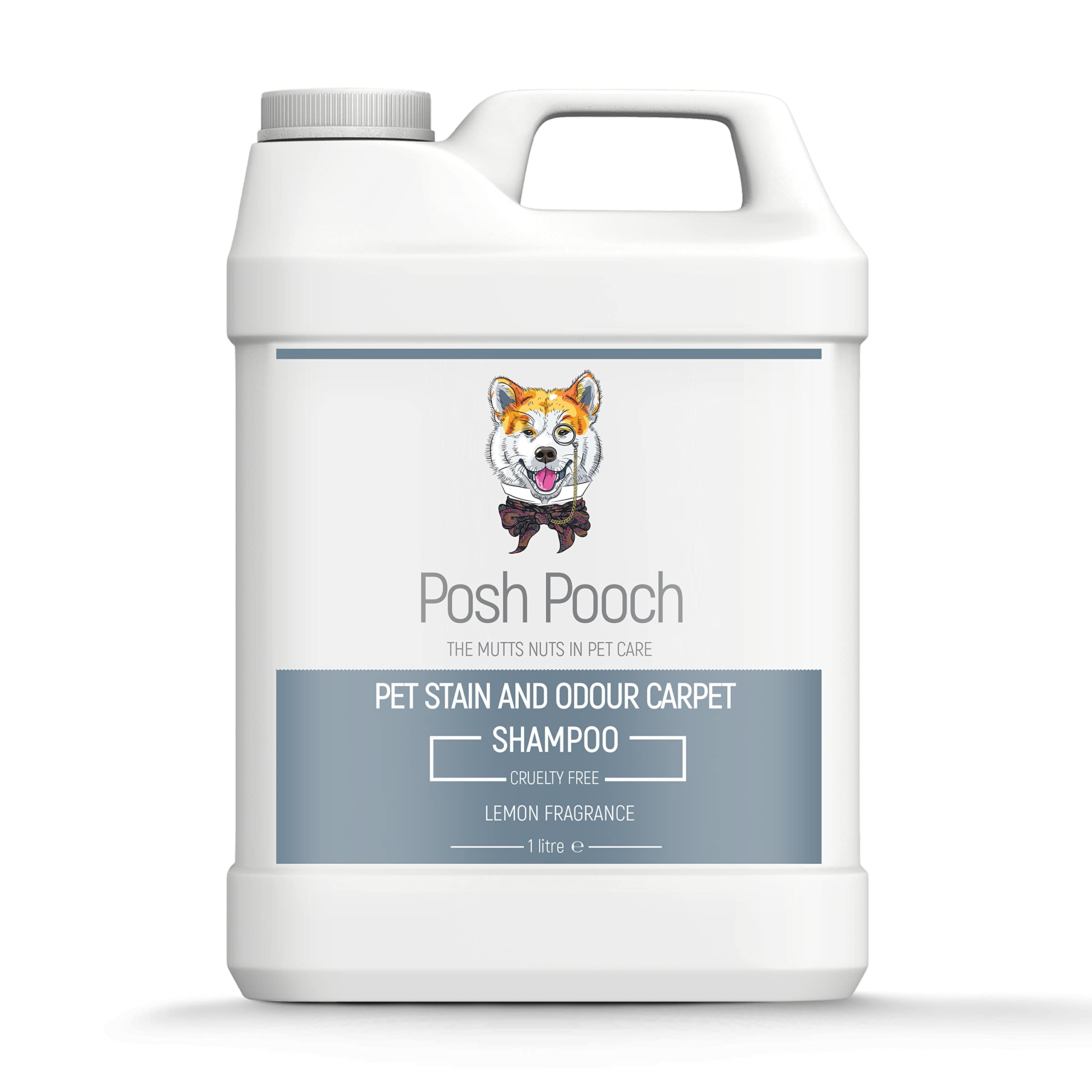 Stain & Odour Carpet Shampoo Posh Pooch® All Surface 3 in 1 Cleaner Odour Neutraliser & Prevents Re-Soiling For Dogs Cats Pets, Eliminates Dirt, Urine, Faeces & Vomit Stains Remover Enzyme Free