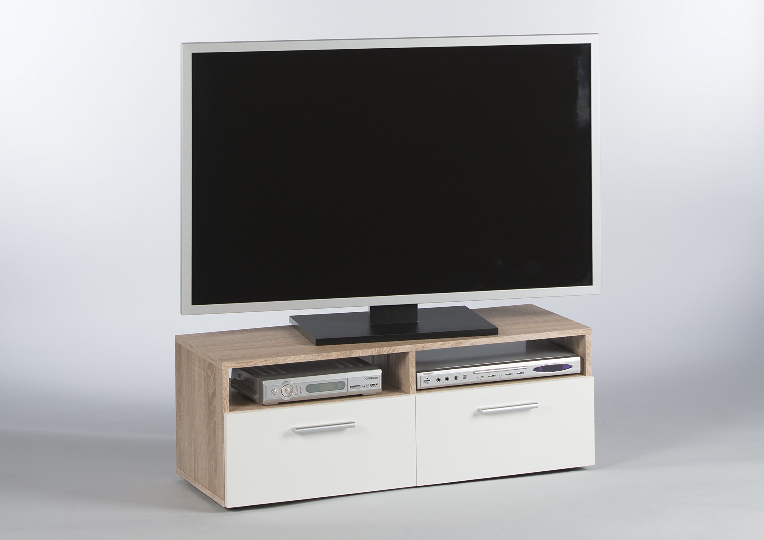 AVANTI TRENDSTORE-Random-Mobile TV piccolo in legno laminato con 2 porte a ribalta e 2 vani aperti, disponibile in 2 colorazioni. Dimensioni LAP 95x36x35 cm