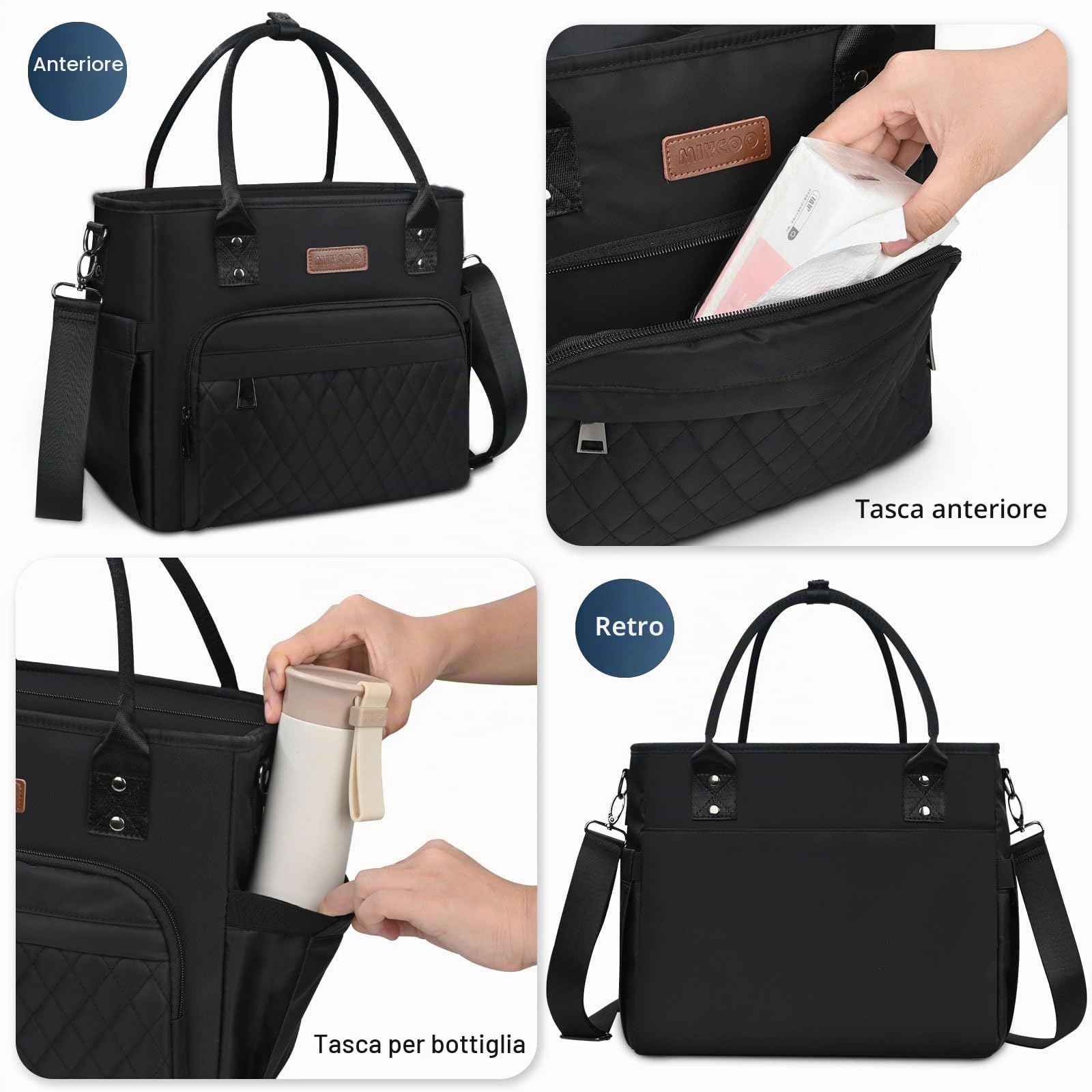 MIYCOO Borsa per il pranzo Lunch Box Donna - Borsa termica isolata a prova di perdite per il pranzo delle donne - Grandi borse per il pranzo Tote Adulti