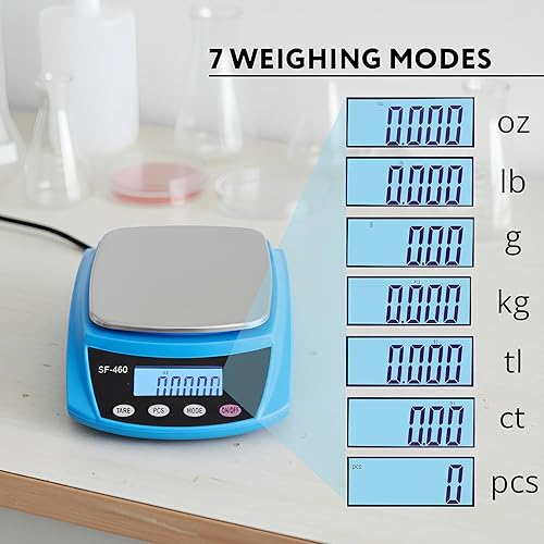 Miniatura 3 de Eosphorus Balanza analítica de laboratorio digital de ciencia para laboratorio de precisión de 0.00 oz, dispositivo de pesaje científico electrónico