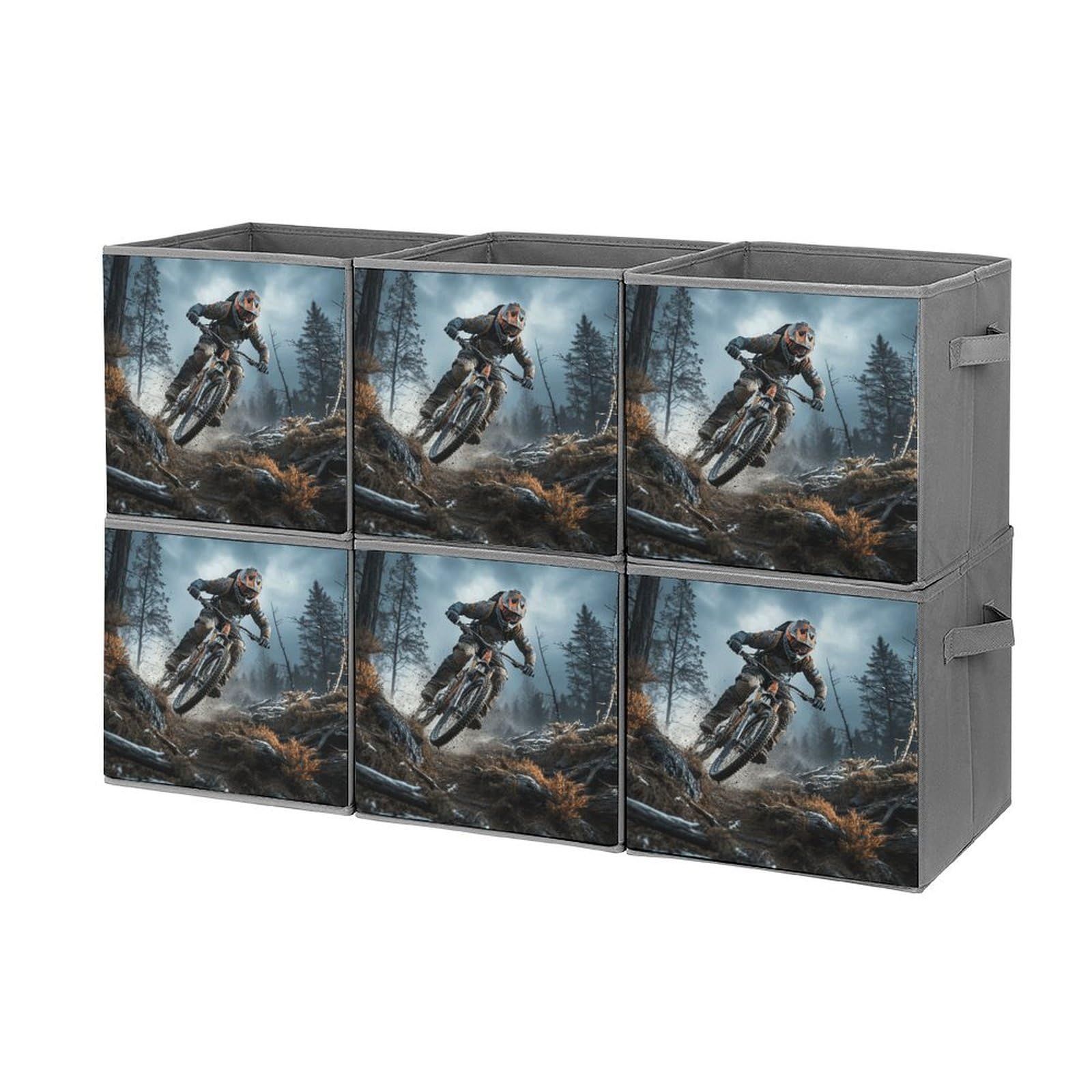 Bacs de rangement pliants vélo de montagne parfaits pour votre bureau