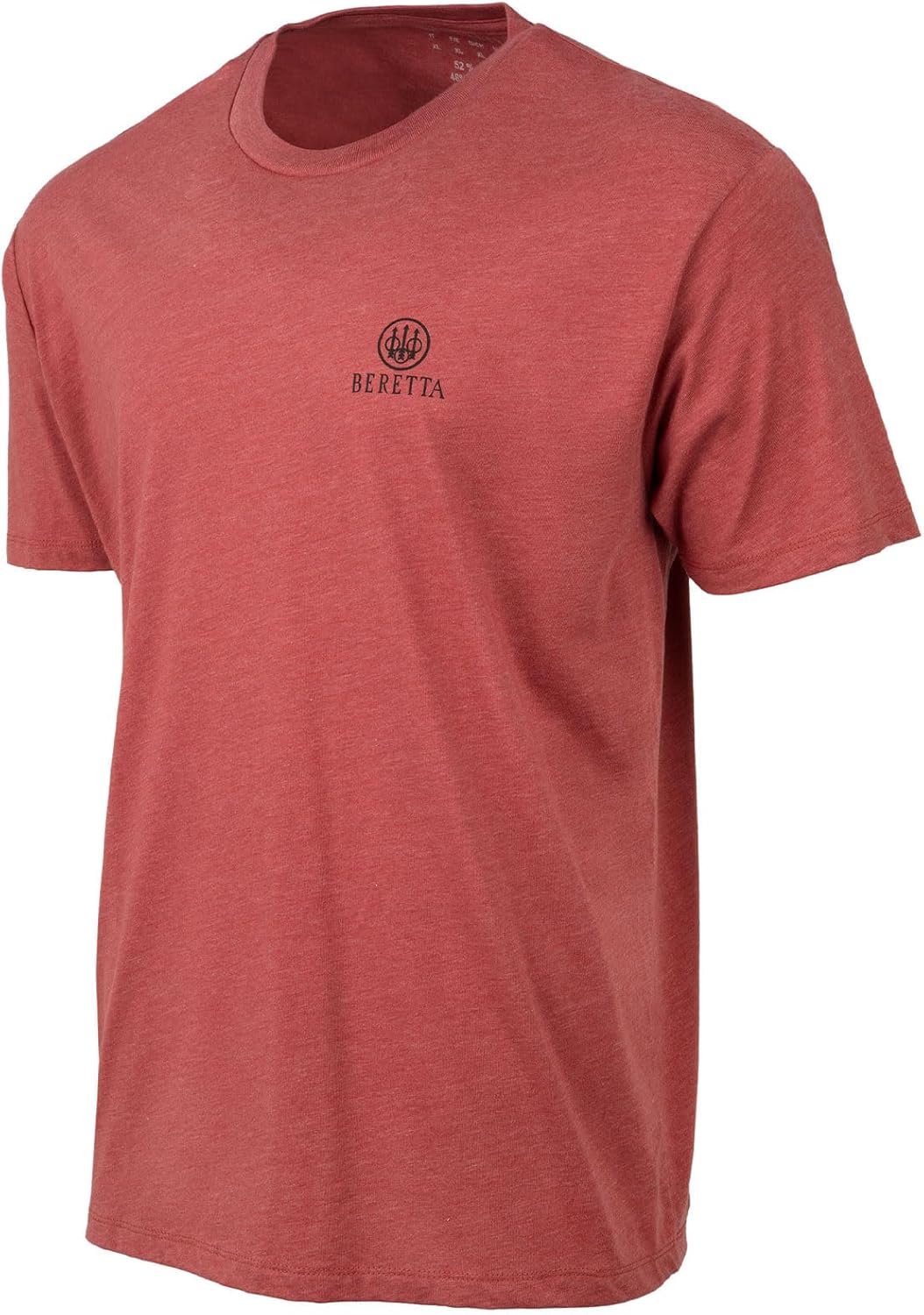 Beretta Men's Legacy Casual Durable Active Wear Ribbed Crew Neck Logo Print Double Needle Hems Short Sleeve T-Shirt