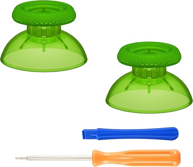 eXtremeRate Jasne Zielony Zastąpienie Thumbsticks dla ps5 Controller, Niestandardowy Drążek Analogowy Joystick Kompatybilny z ps5, dla ps4 Controller Wszystkich Modeli - Controller Nie Jest Wliczony W Cenę