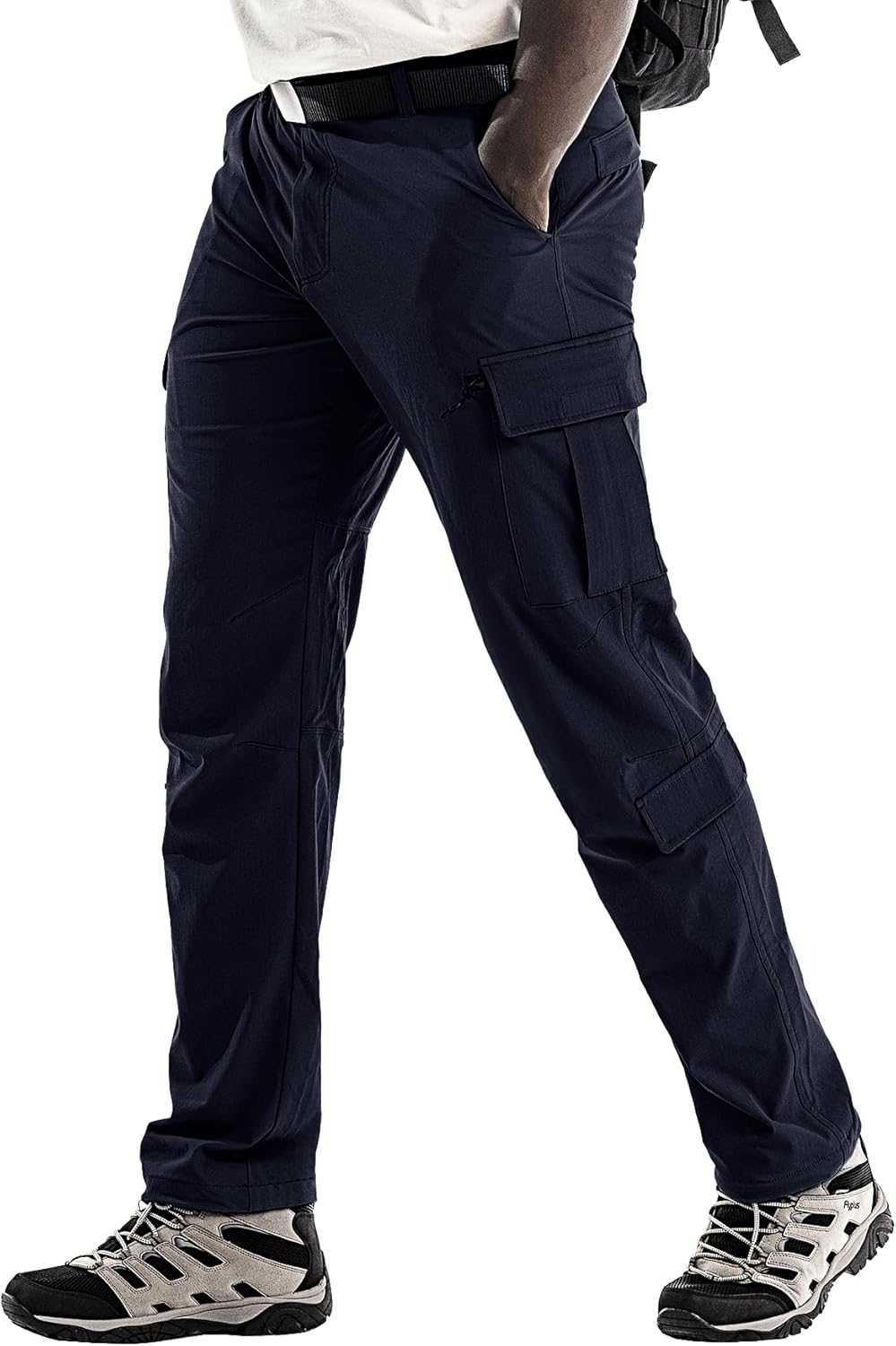 Men's Tactical Cargo Pants Ripstop Stretch Waterproof 7 Pockets Lightweight Breatha...