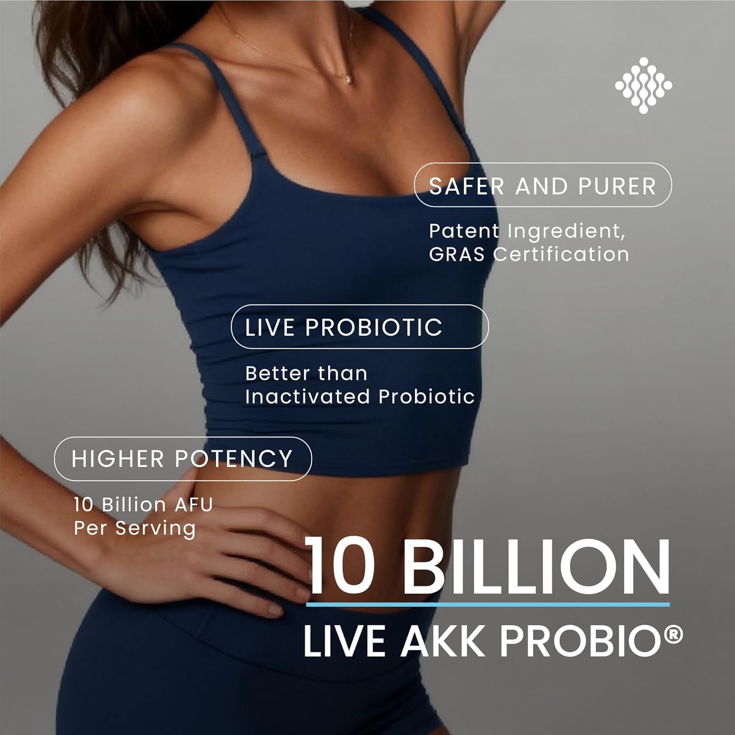 60Billion Akkermansia Muciniphila with Bifidobacterium, Supports GLP-1 Production Naturally, Delayed Release, Advanced Gut Health, Appetite & Craving Control, Made in USA, 30 Servings