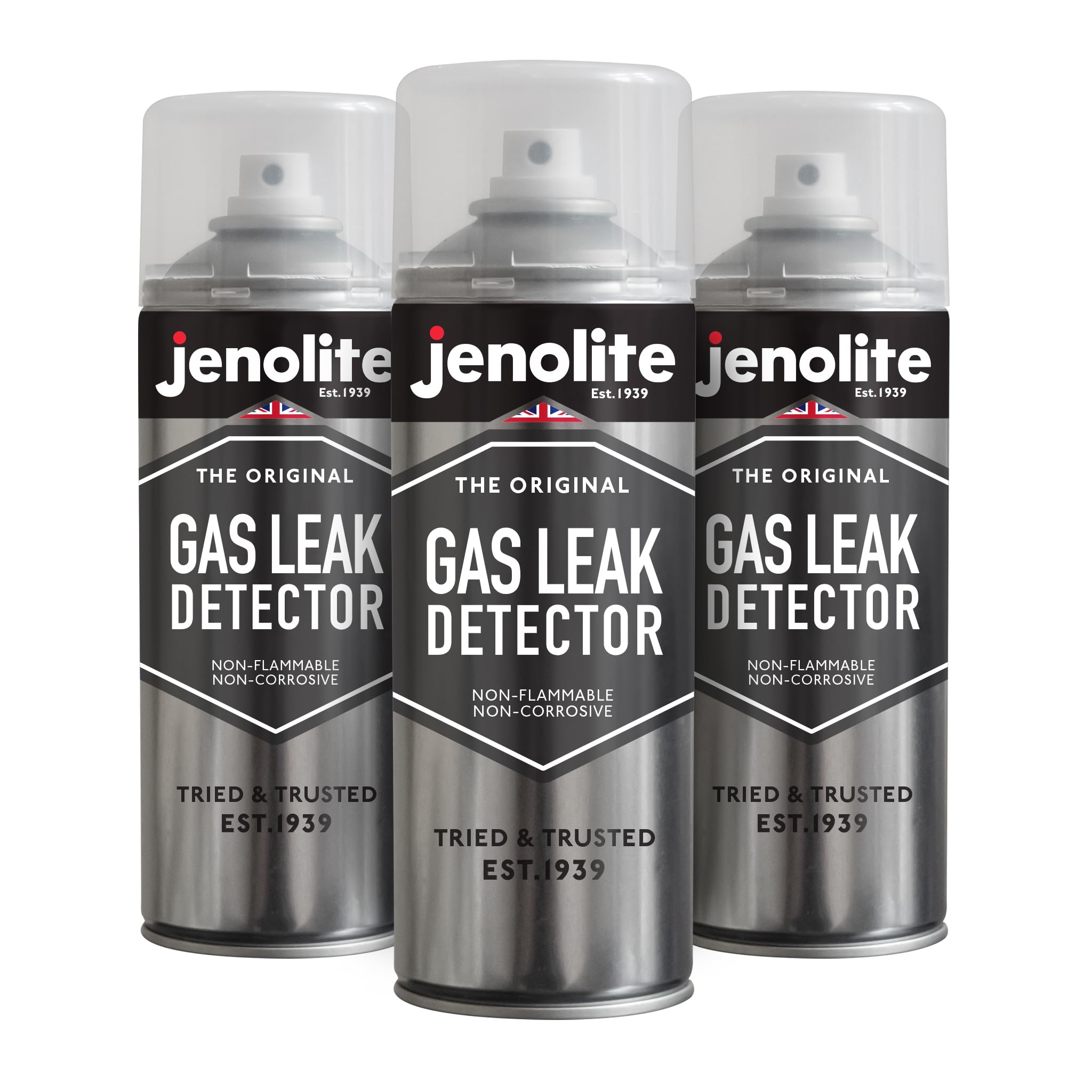 Jenolite Gas Leak Detector Spray | Non-Flammable & Non-Corrosive | 3X400ml | Detect Leaks In Heating, Plumbing, Air Conditioning & More | Dvgw Certified