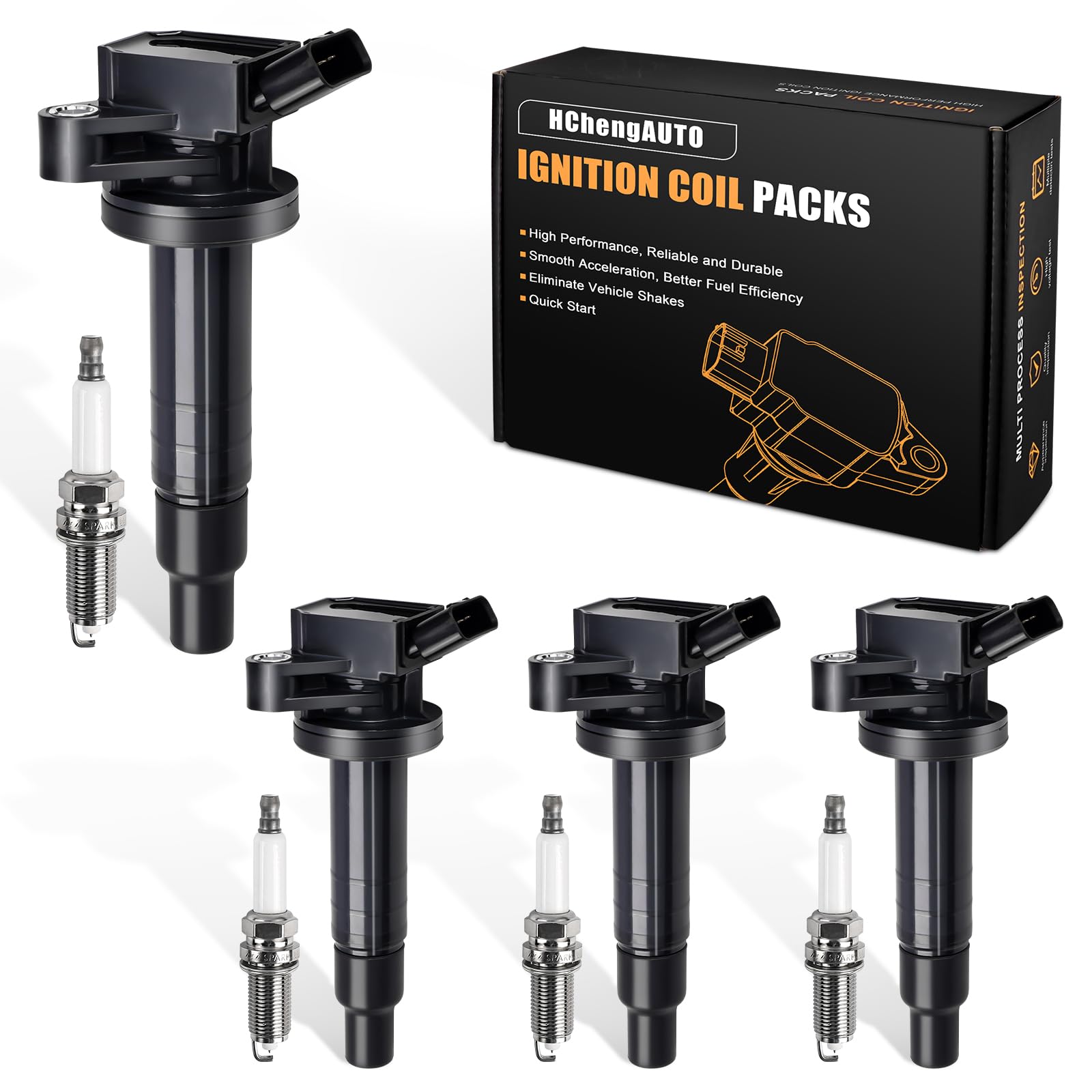 封印 ガーゴイル Amazon.com: 4pcs Ignition Coils & Spark Plugs Compatible with