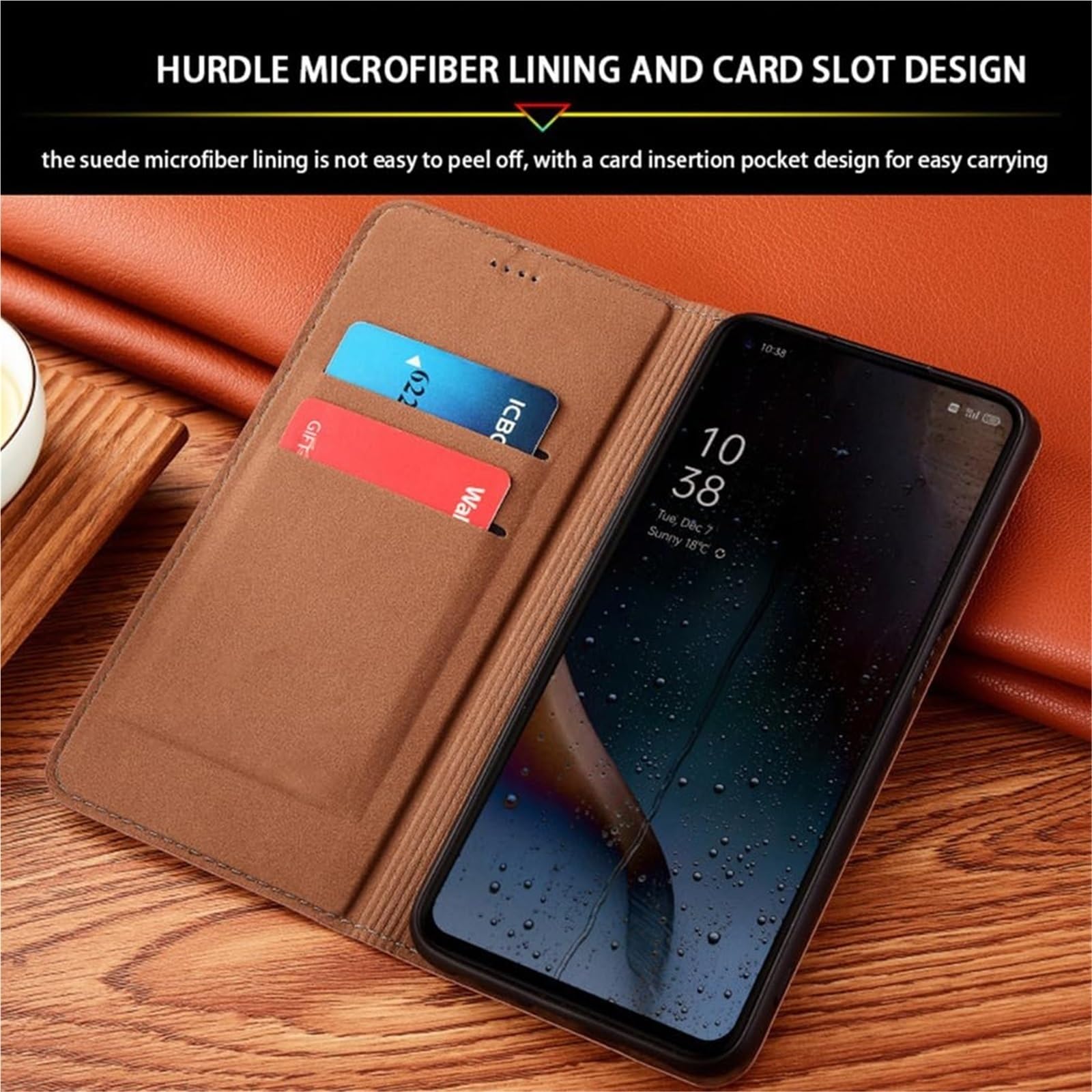 For IPhone 17 Pro Max/17 Pro/17 Air/17, Oryginalna Skórzana Obudowa Z Antypoślizgową Podpórką(Brązowy,17 Pro Max)