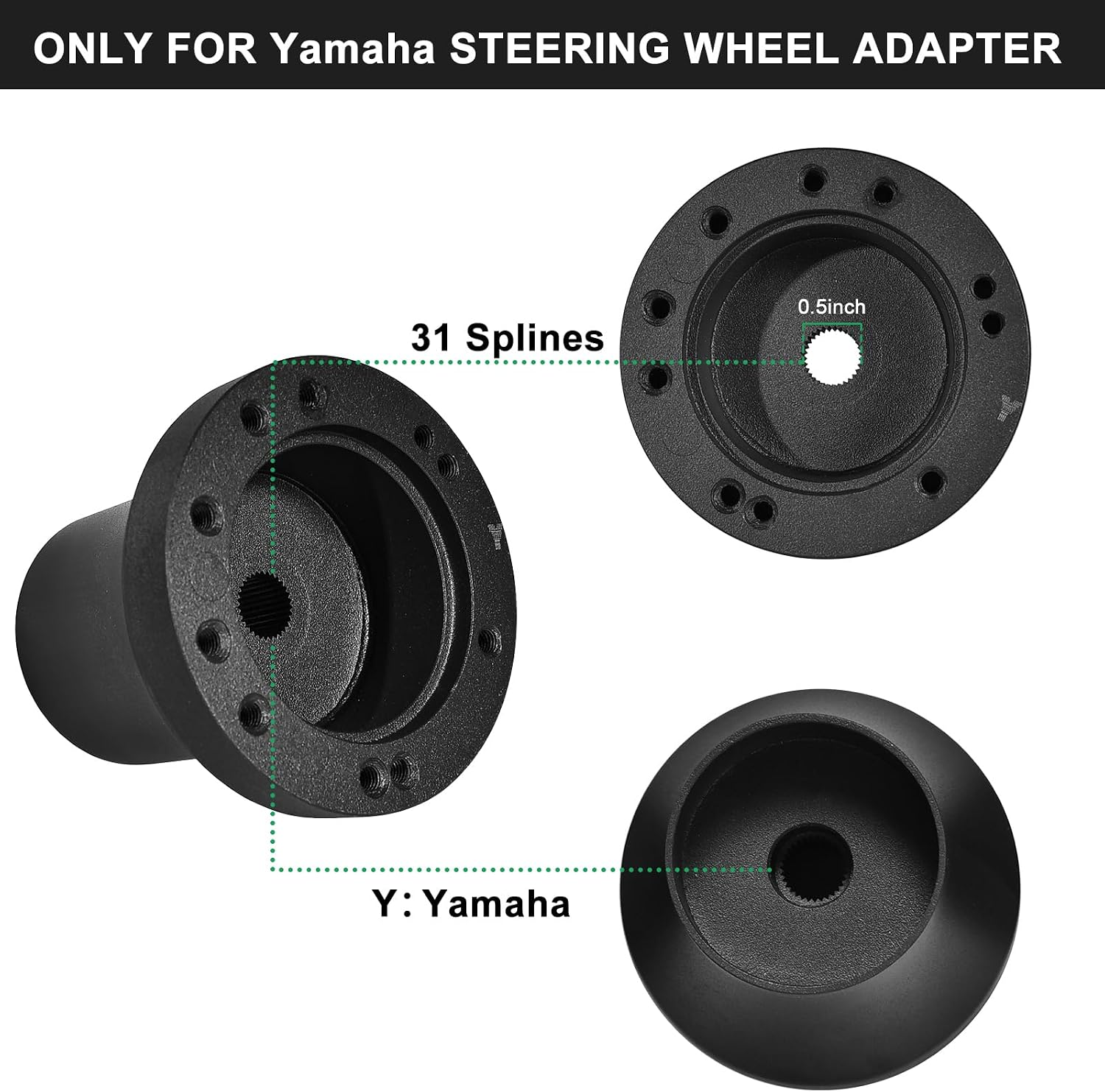 Golf Cart Steering Wheel Adapter, Steering Wheel Adapter Hub Only For Yamaha Golf Cart