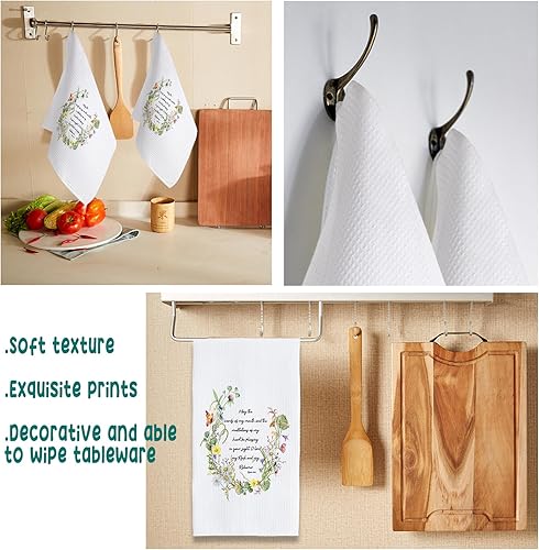 Miniatura 4 de Toallas de cocina con versículo bíblico cristiano, paños de cocina para cocina, toallas de decoración cristiana para cocina, 16 x 24, decoración