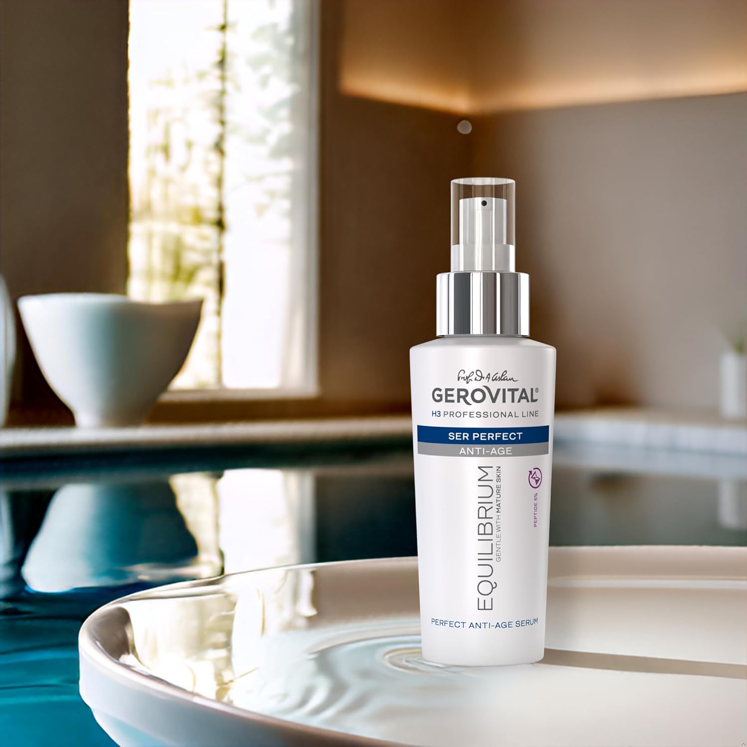 Gerovital EQUILIBRIUM Perfect Anti-Aging Serum with Peptide 5% | Intensive Treatment for Mature, Dry and Wrinkled Skin | Professional Product, 100 ml - Image 5