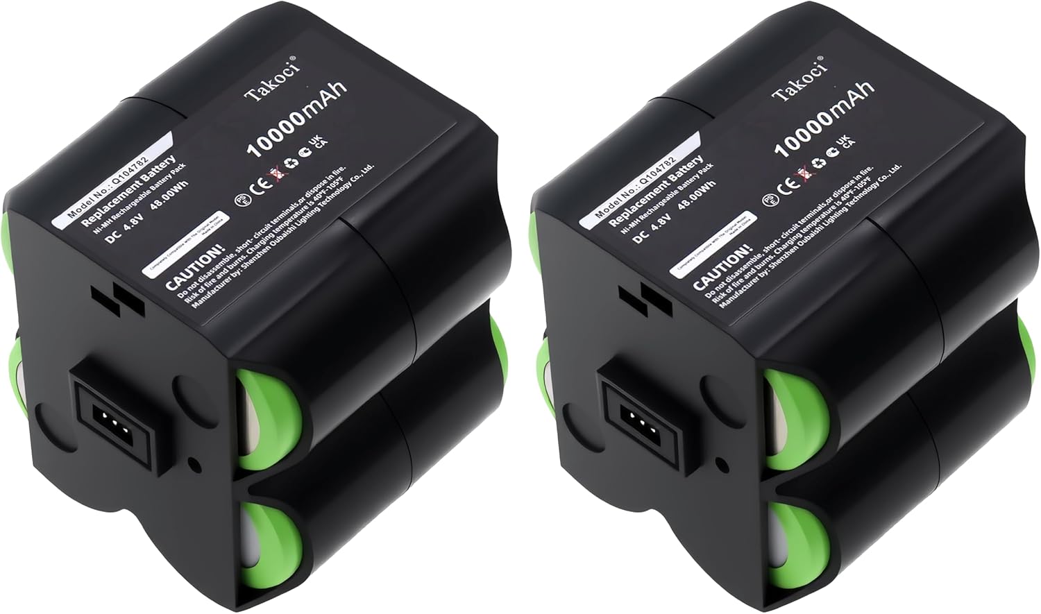 【2-Pack】 Replacement Battery for Spectra Precision GL622 GL612 UL633N DG613, Q104782 4.8V 10000mAh Ni-MH for Precision Laser Level & DG813, DG613G