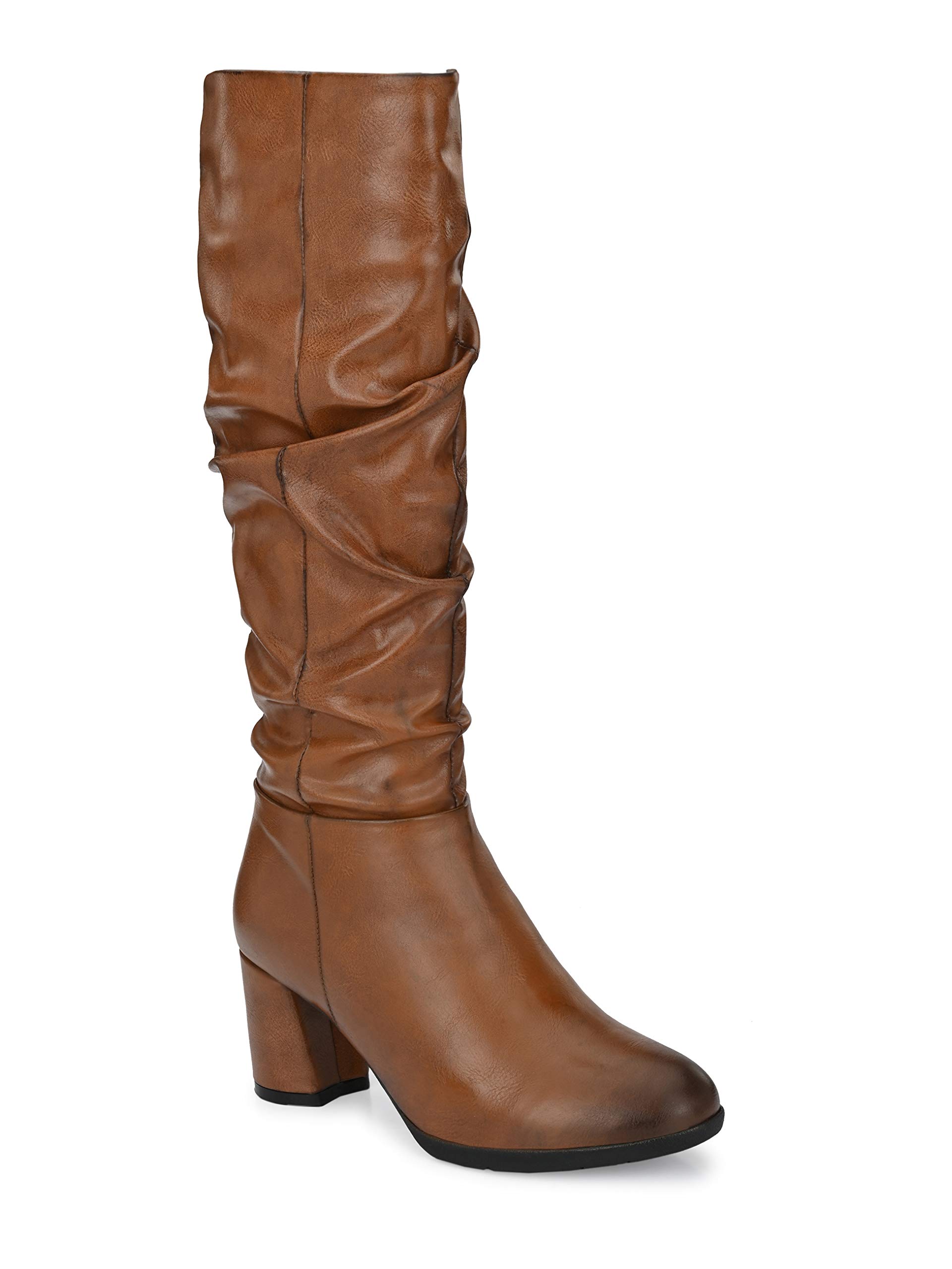 Delize Womens Black Knee Boots (Tan, Numeric_5) (B08V52HGJX) Amazon Price History, Amazon Price Tracker